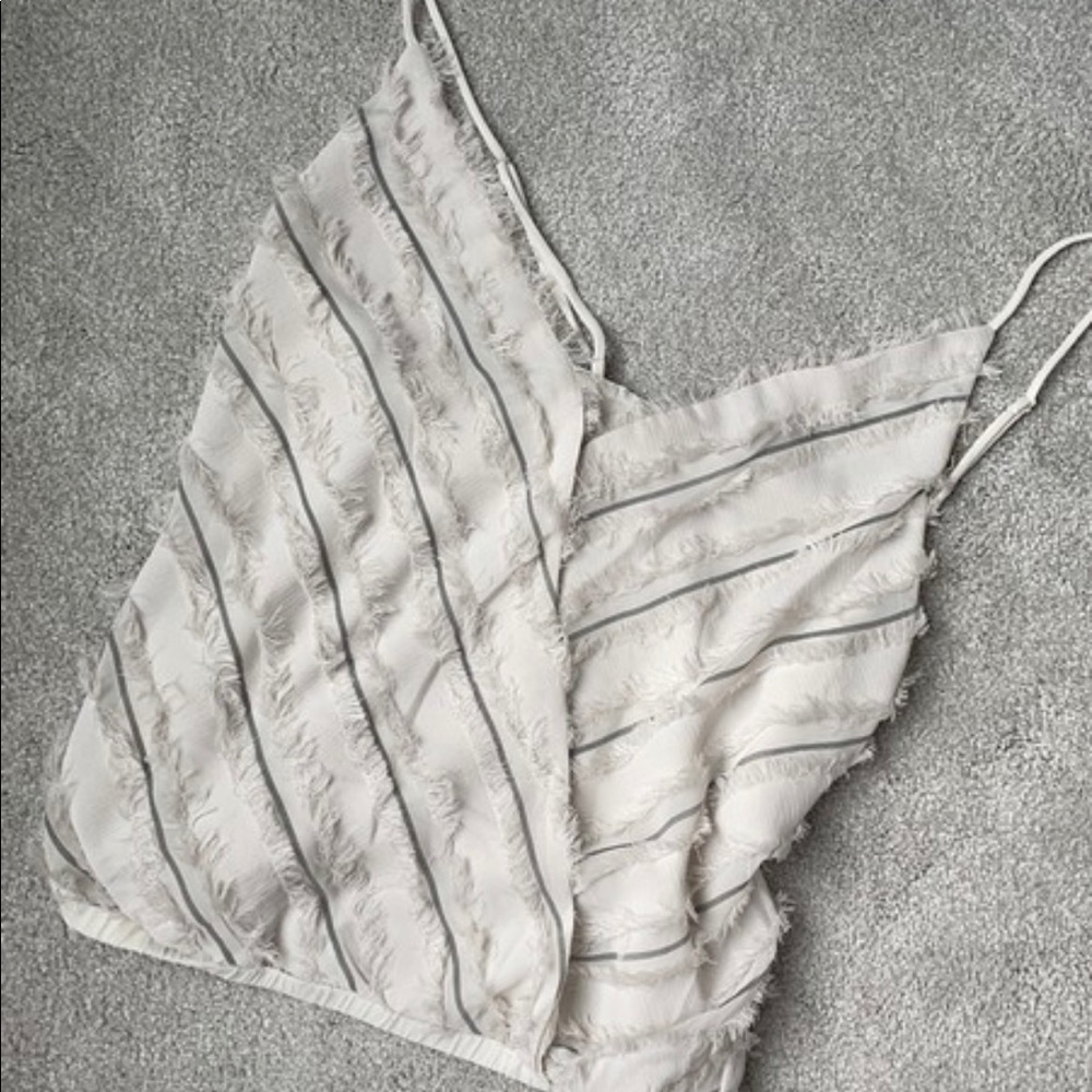 ASTR off white gray striped top from Nordstrom